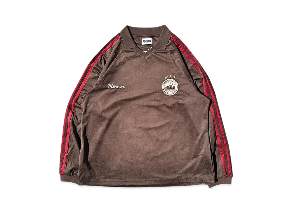 9090 Velor Game L/S Tee "BROWN"