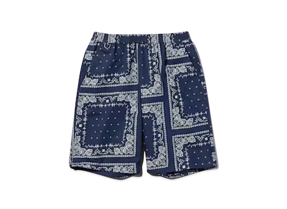 ジーユー x アンダーカバー ユージー コットンイージーショーツ 柄 "ネイビー"