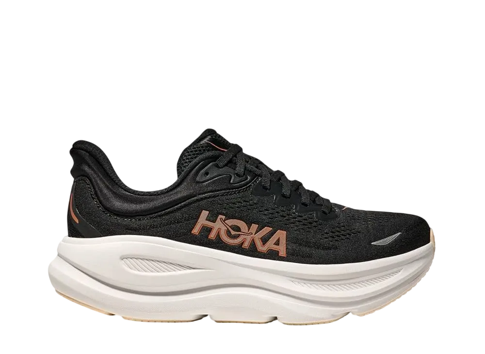 Hoka Women's Bondi 9 "Black/Rose Gold"