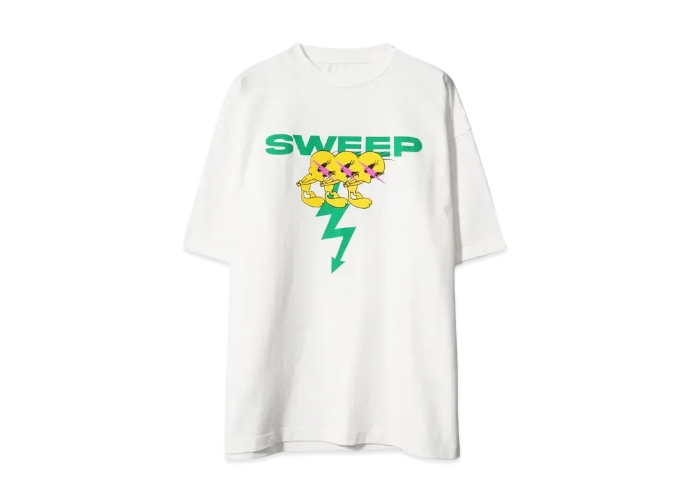 TAIN DOUBLE PUSH SWEEP SHORT SLEEVE T-SHIRTS"WHITE"