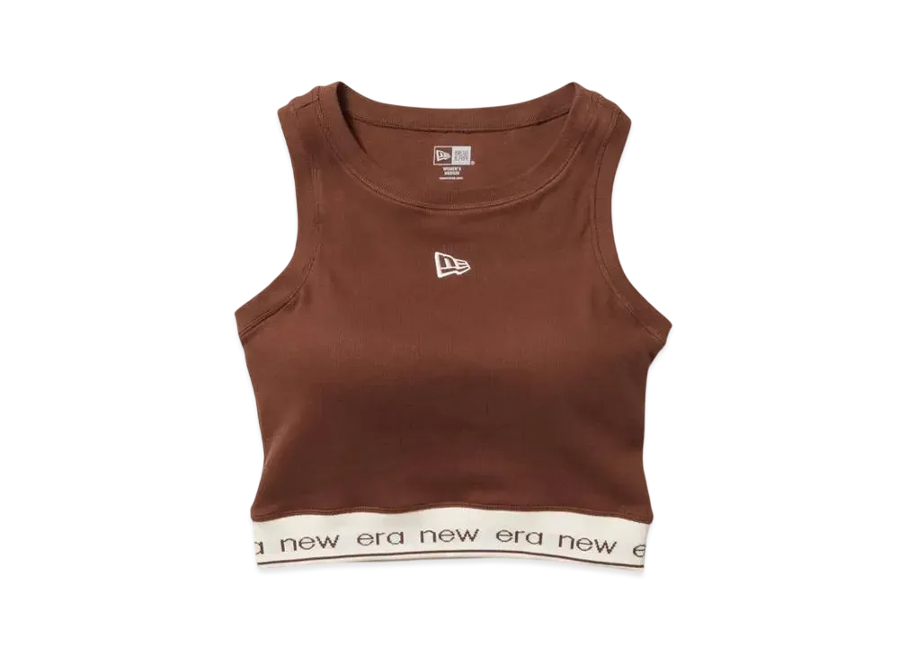 NEW ERA Women's Cropped Rib Tank Top American Sleeve "Brown"