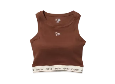 NEW ERA Women's Cropped Rib Tank Top American Sleeve "Brown"