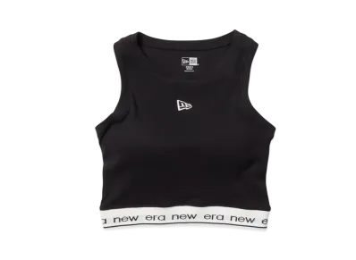 NEW ERA Women's Cropped Rib Tank Top American Sleeve "Black"