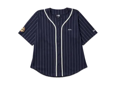 NEW ERA Heavyweight Cotton Baseball Shirt "Navy Stripe"