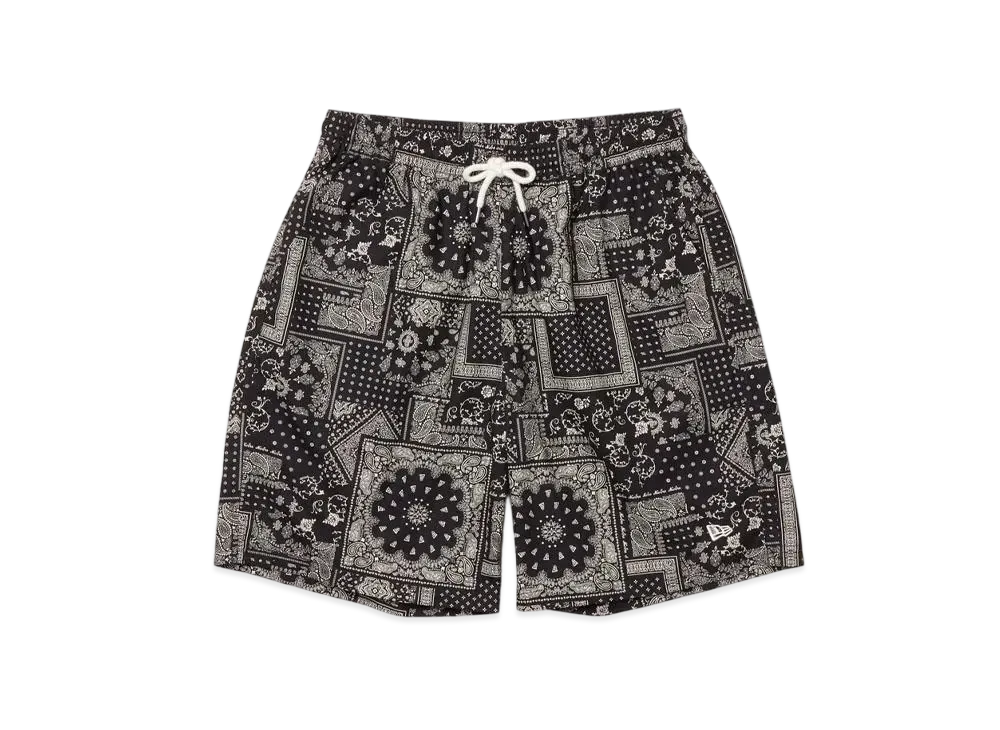 NEW ERA Woven Short Pants Floral Paisley "Black"