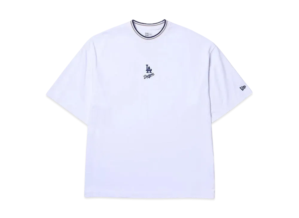 NEW ERA Short Sleeve Oversized Cotton T-Shirt Los Angeles Dodgers Mini Logo "White"