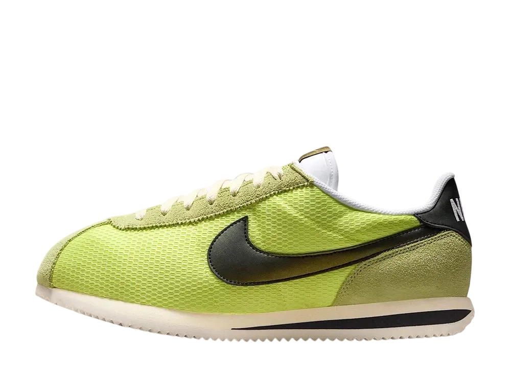Nike Cortez TXT "Light Lemon Twist/Black/Coconut Milk/White"