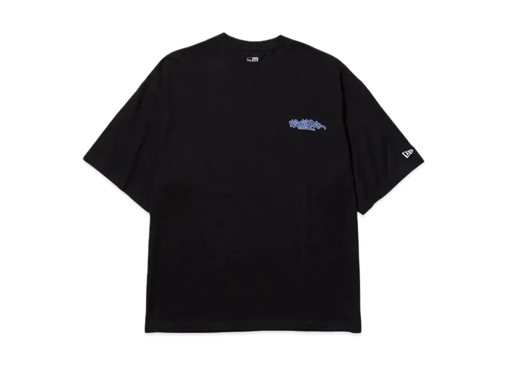 NEW ERA Short Sleeve Oversized Cotton T-Shirt Graffiti "Black"