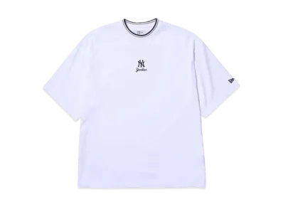 NEW ERA Short Sleeve Oversized Cotton T-Shirt New York Yankees Mini Logo "White"
