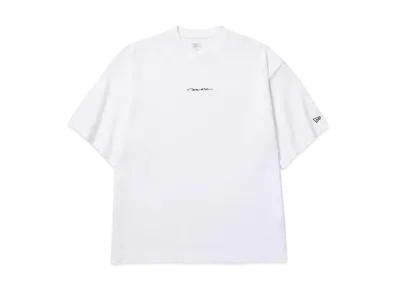 NEW ERA Short Sleeve Oversized Cotton T-Shirt Handwritten Logo "White"