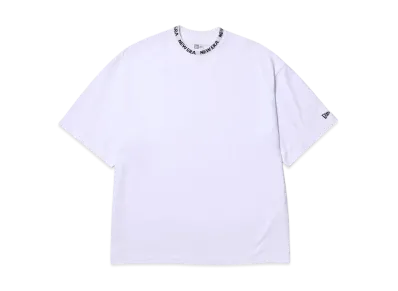 NEW ERA Short Sleeve Oversized Cotton T-Shirt Collar Logo "White"