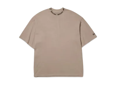 NEW ERA Short Sleeve Oversized Cotton T-Shirt Collar Logo "Rose Gray"