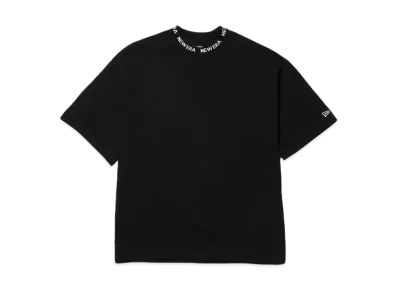 NEW ERA Short Sleeve Oversized Cotton T-Shirt Collar Logo "Black"