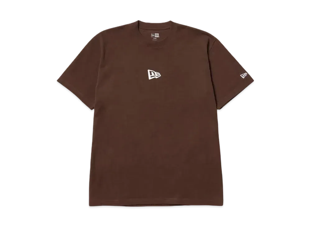 NEW ERA Short Sleeve Cotton T-Shirt Flag Logo Mini Regular Fit "Walnut"