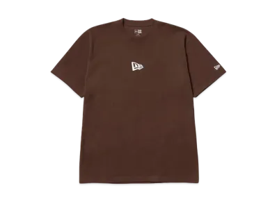 NEW ERA Short Sleeve Cotton T-Shirt Flag Logo Mini Regular Fit "Walnut"