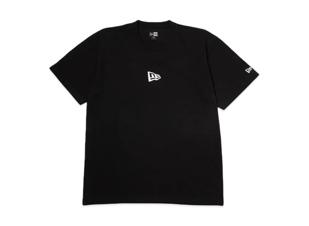 NEW ERA Short Sleeve Cotton T-Shirt Flag Logo Mini Regular Fit "Black"