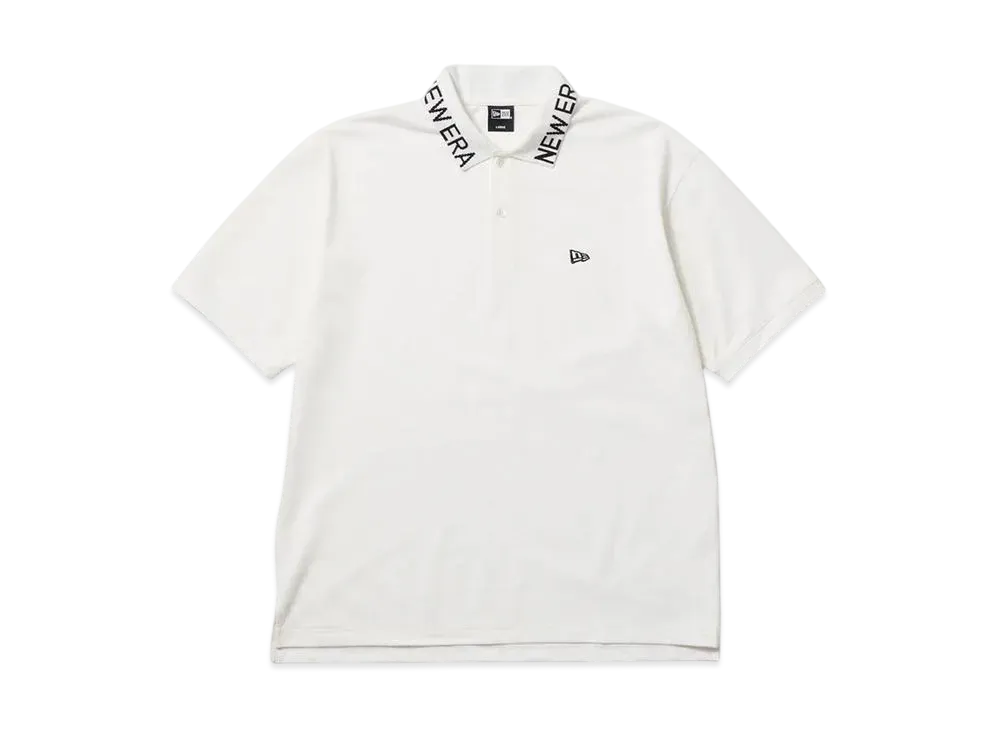 NEW ERA Short Sleeve Oversized Polo Shirt Collar Logo "Off White"