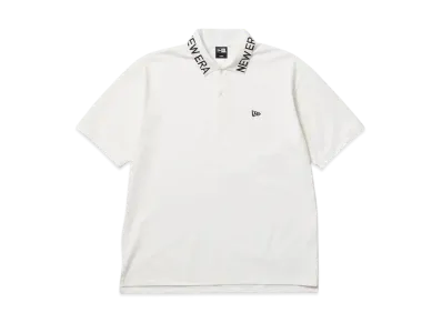 NEW ERA Short Sleeve Oversized Polo Shirt Collar Logo "Off White"