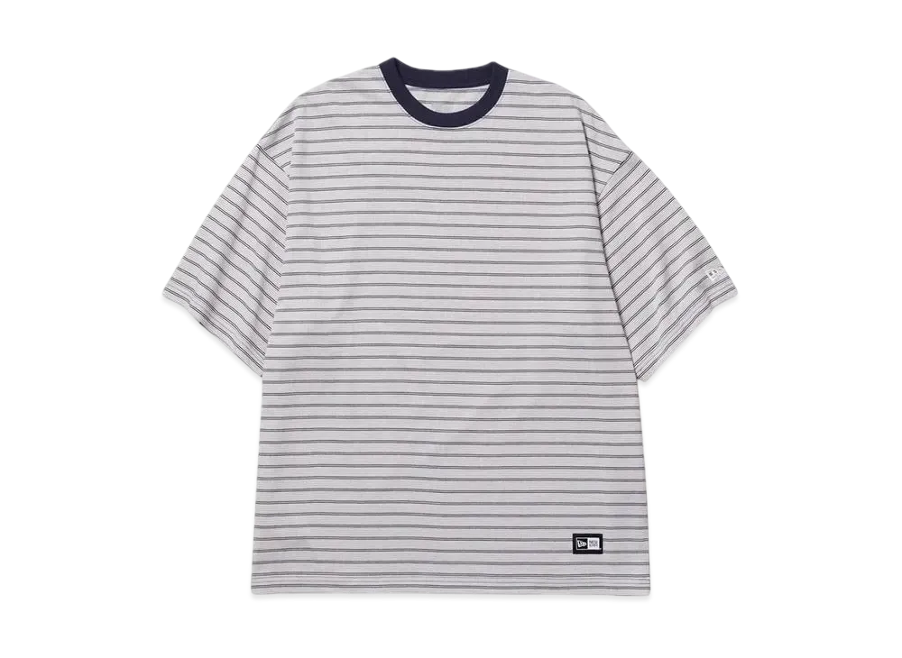 NEW ERA Short Sleeve Oversized Cotton T-Shirt Micro Border "Navy"