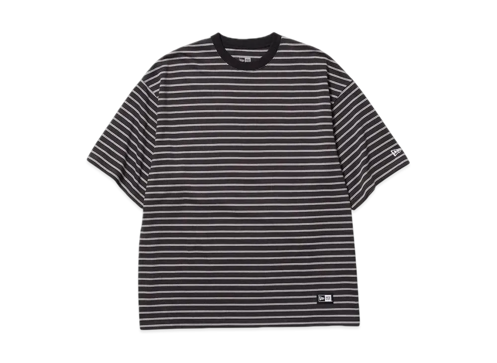 NEW ERA Short Sleeve Oversized Cotton T-Shirt Micro Border "Black"