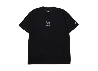 NEW ERA Short Sleeve Performance T-Shirt Flag and Wordmark Regular Fit "Black"