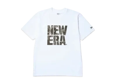 NEW ERA Short Sleeve Cotton T-Shirt Floral Paisley Square New Era Regular Fit "White"