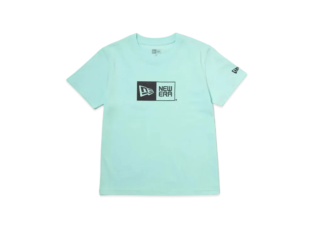 NEW ERA Youth Short Sleeve Cotton T-Shirt Box Logo "Celeste Blue"