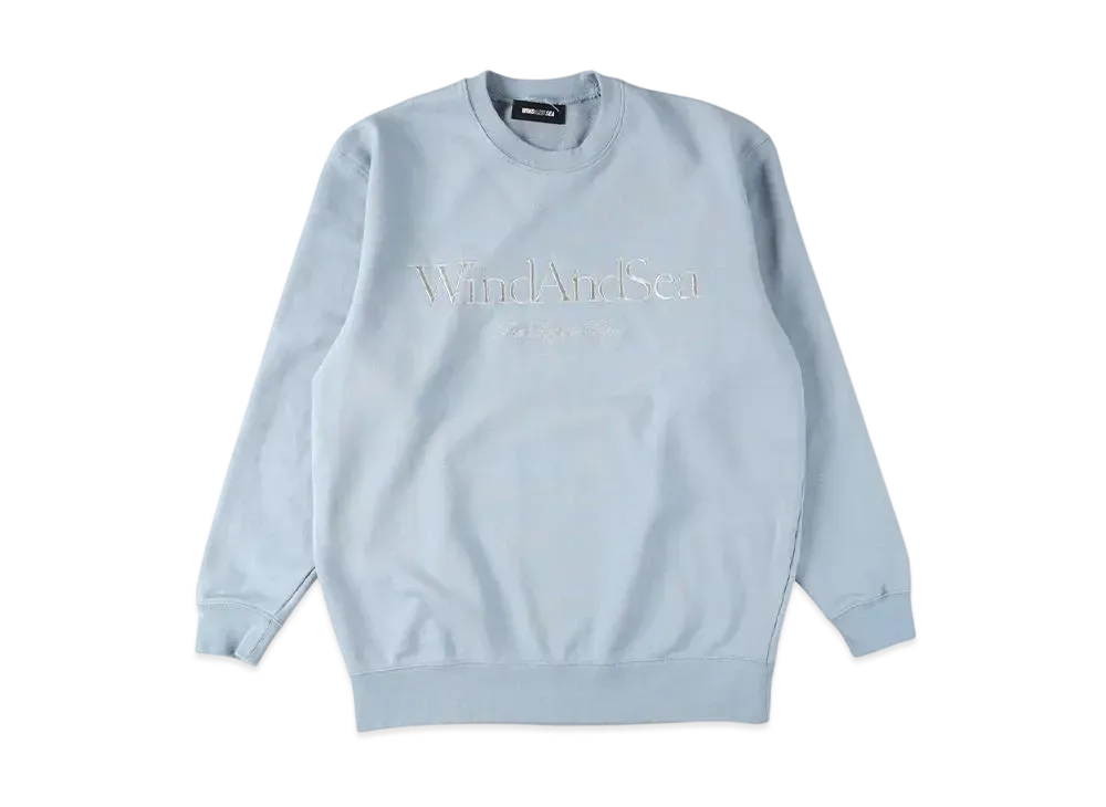 WIND AND SEA Frosting Logo Crewneck Sweatshirt "SkyBlue"