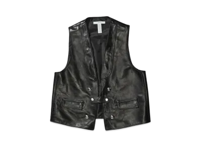 MASSES HORSE LEATHER VEST VINTAGE"BLACK"