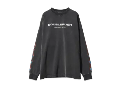 TAIN DOUBLE PUSH DOUBLE PUSH LONG SLEEVE T-SHIRTS "BLACK"