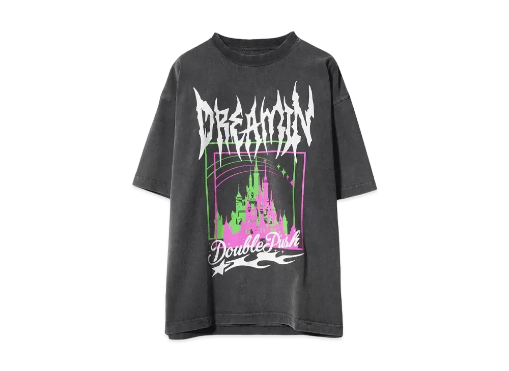 TAIN DOUBLE PUSH DREAMIN' SHORT SLEEVE T-SHIRTS "BLACK"