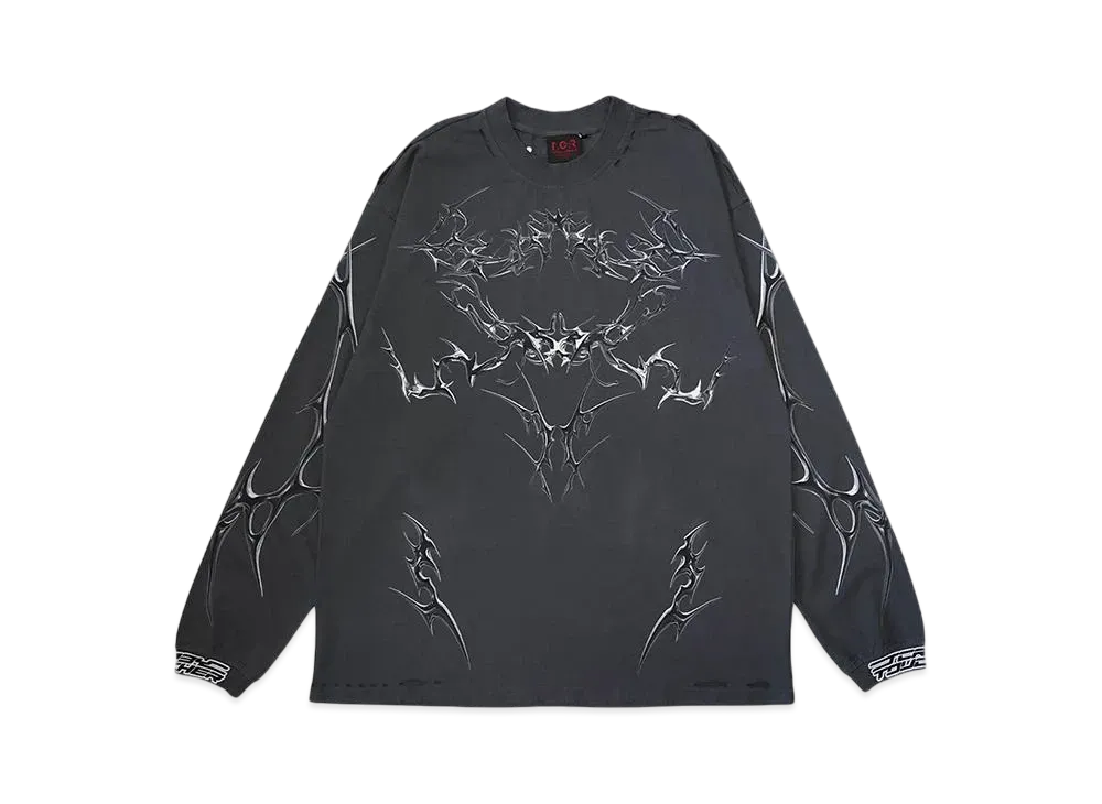T.C.R BY TOUCHER T.C.R CHROME ARMOR L/S TEE "BLACK"