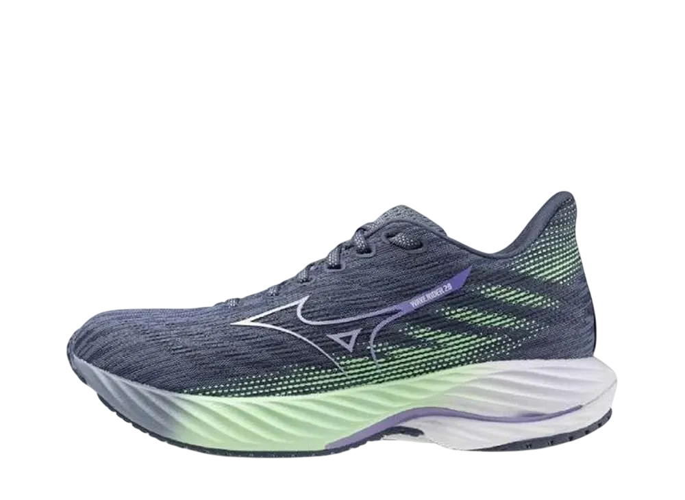 ミズノ ウィメンズ ウエーブライダー28 "ダークグレー/パープル/ミントグリーン"