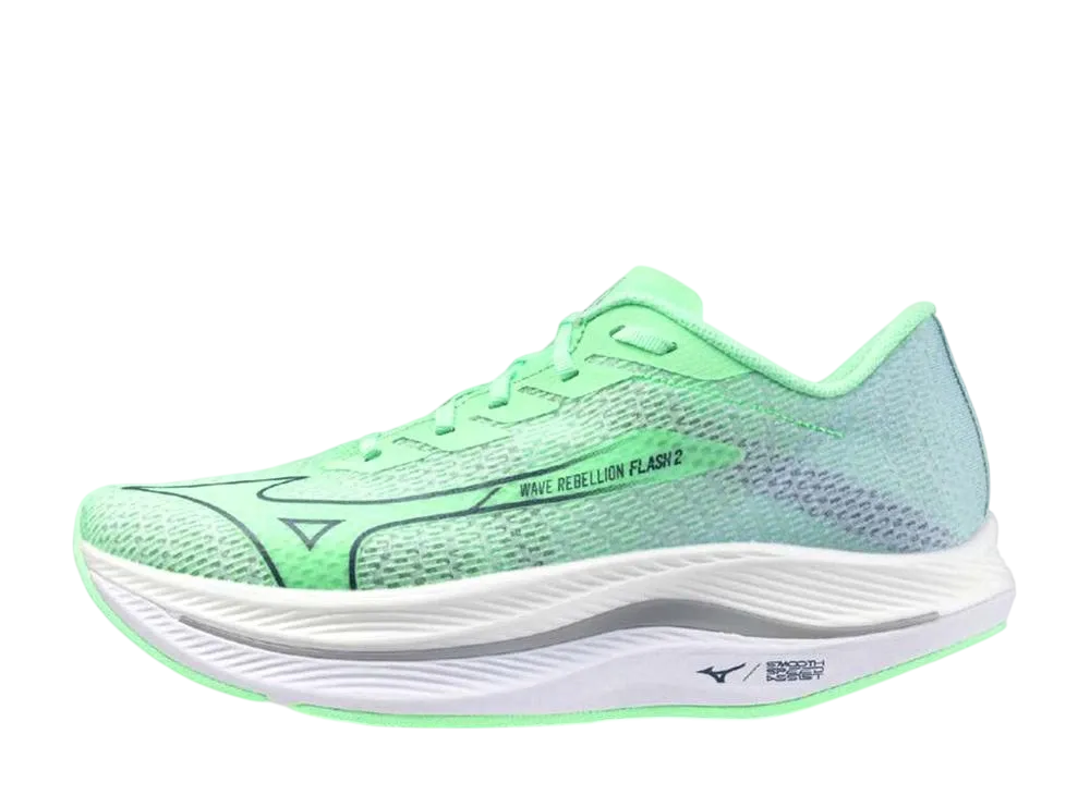 ミズノ ウエーブリベリオンフラッシュ2 "ミントグリーン/ダークネイビー"