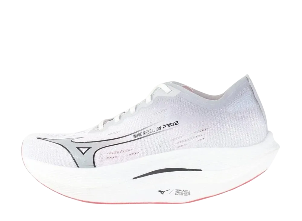 ミズノ ウエーブリベリオンプロ2 "ホワイト/シルバー/レッド"