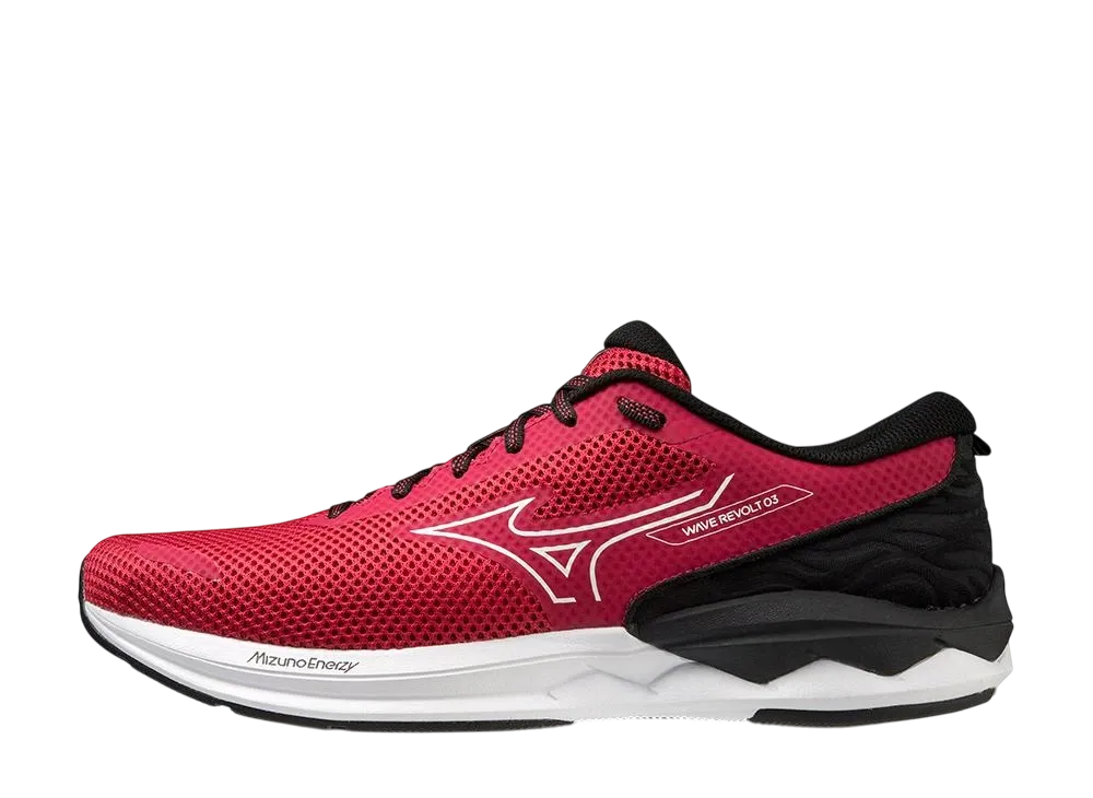 ミズノ ウエーブリボルト3 ワイド "レッド/ホワイト/ブラック"