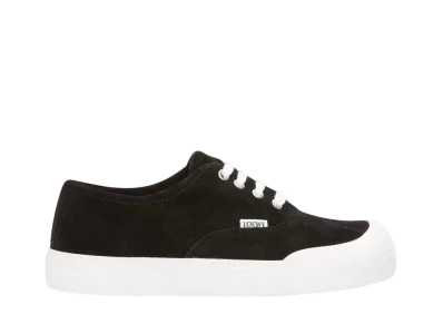LOEWE Women's Terra Vulca Lace Up Sneaker in Suede "Black"