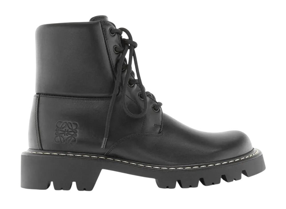 LOEWE Sierra combat ankle boot in vegetable-tanned calfskin 