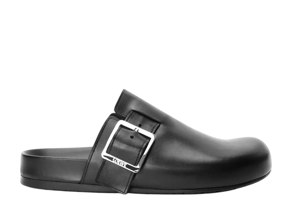 ロエベ イーズ バックル ミュール ベジタブルタンニンカーフ "ブラック"