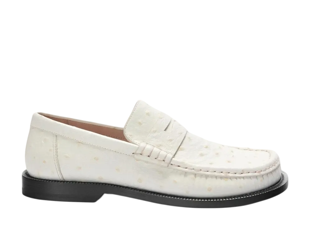 ロエベ カンポ ローファー エンボスカーフ "エクリュ"