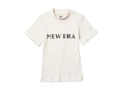 NEW ERA Golf Women's Short Sleeve Rib Mid Neck T-Shirt Palm Tree "White"