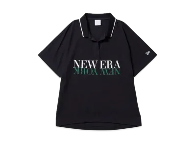 NEW ERA Golf Women's Short Sleeve Skipper Polo Shirt Seersucker "Navy"