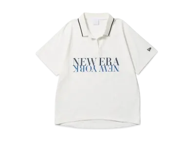 NEW ERA Golf Women's Short Sleeve Skipper Polo Shirt Seersucker "White"