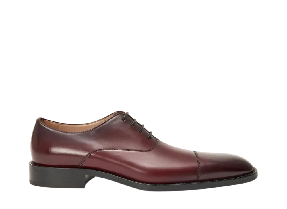 ロエベ ウィメンズ クラウン オックスフォード ブラッシュドカーフ "バーガンディ"