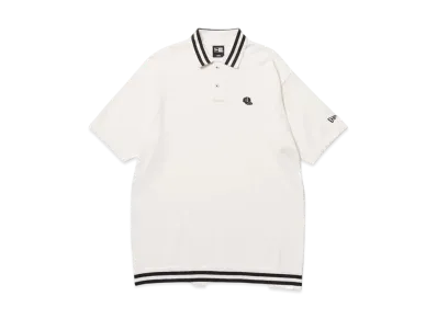 NEW ERA Golf Short Sleeve Summer Knit Polo Shirt Shirt Line "White"