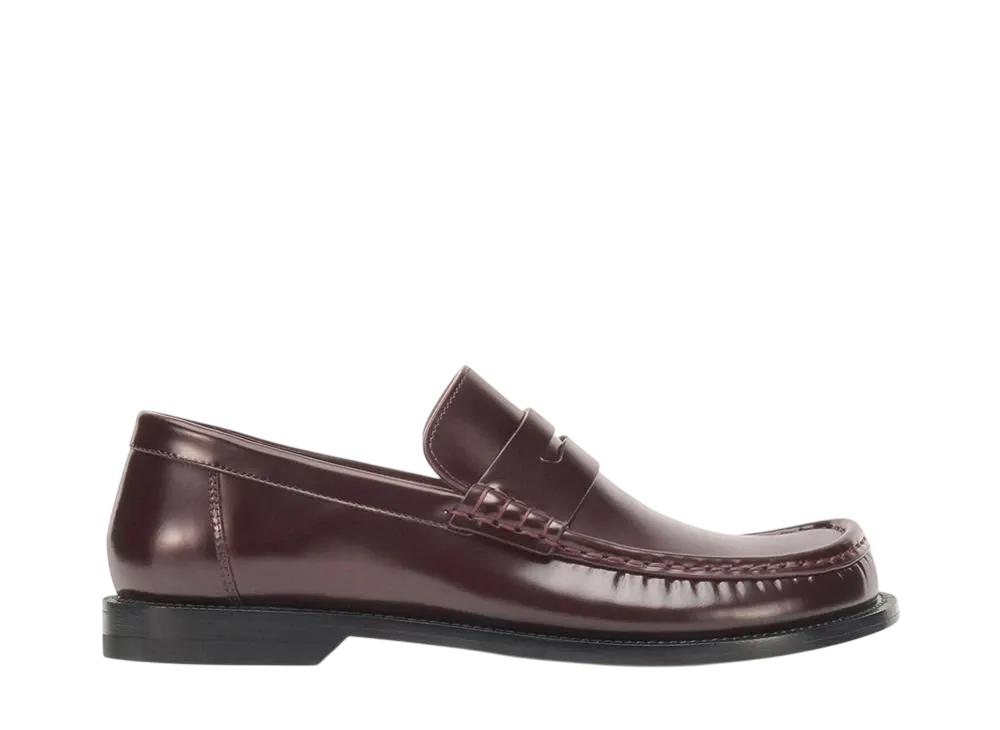 ロエベ ウィメンズ カンポ ローファー ブラッシュドカーフ "バーガンディ"