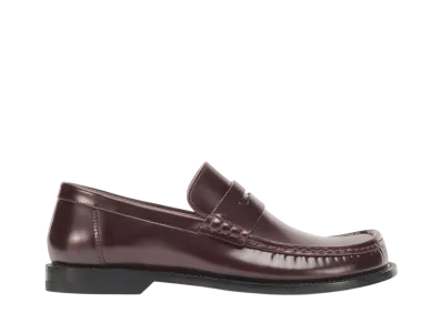 LOEWE Women's Campo loafer in brushed calfskin "Burgundy"