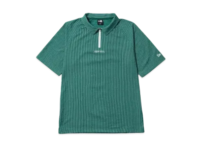 NEW ERA Golf Short Sleeve Skipper Polo Shirt Seersucker "Emerald Green"