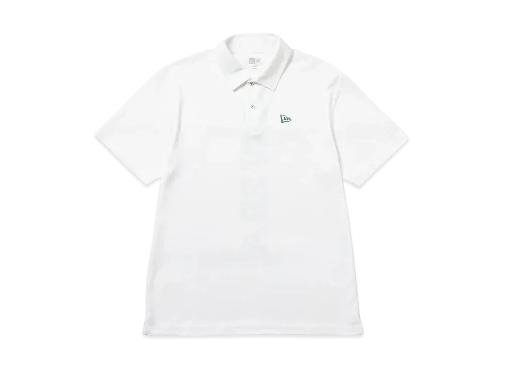 NEW ERA Golf Short Sleeve Kanoko Polo Shirt Vertical Logo "White"