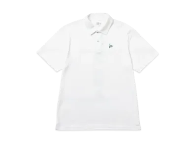 NEW ERA Golf Short Sleeve Kanoko Polo Shirt Vertical Logo "White"